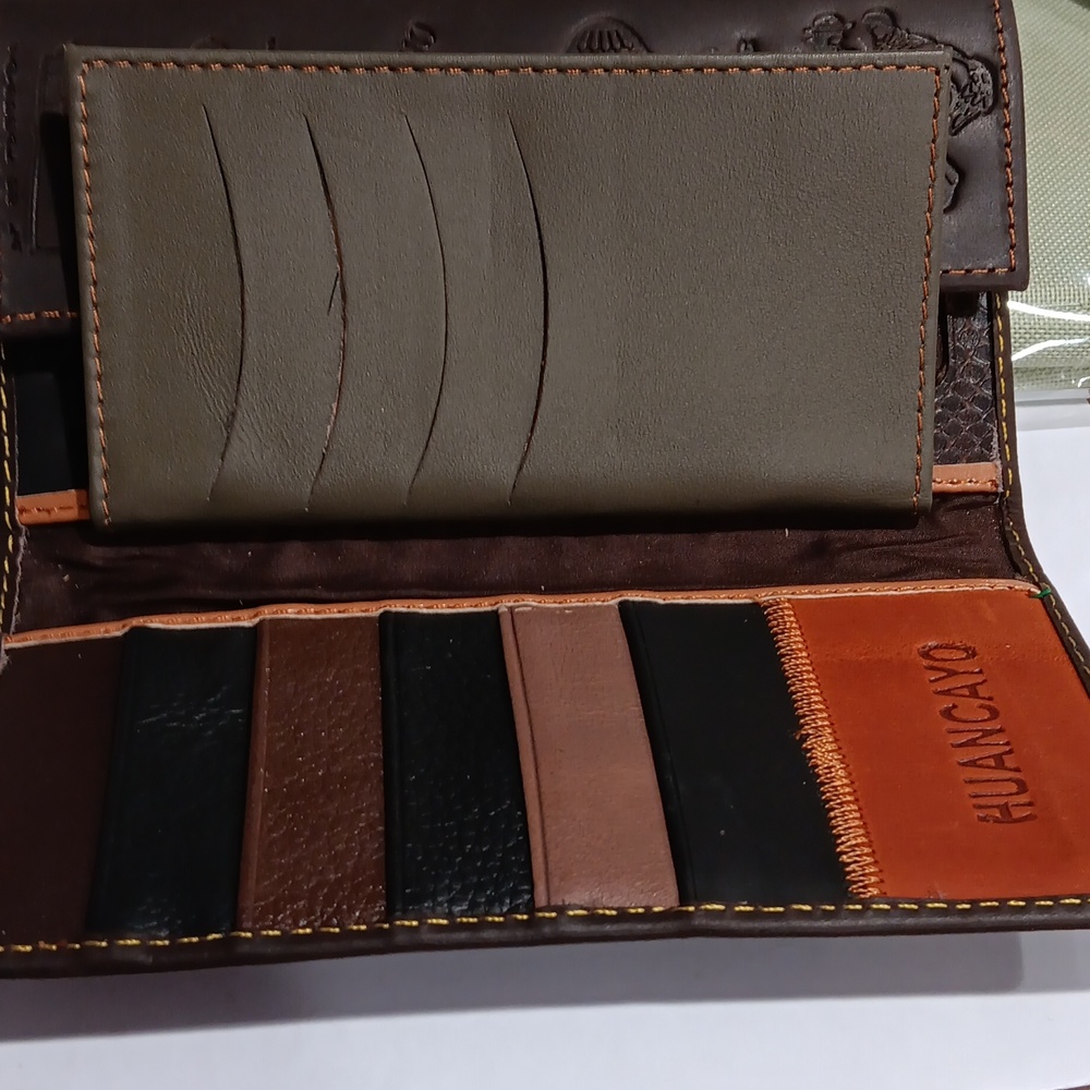 Brown Leather Huancayo Wallet new